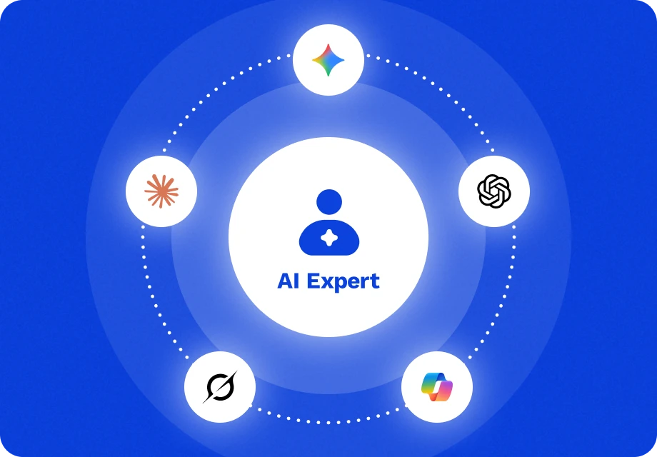 生成AIツールを中心にしたAI Expertの図